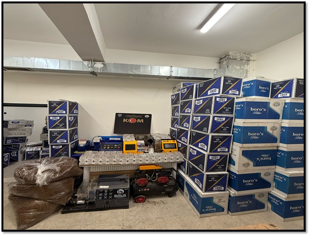 Kaçakçılık ve Organize Suçlarla Mücadele Şube Müdürlüğü görevlilerimizce İlimizde Tütün