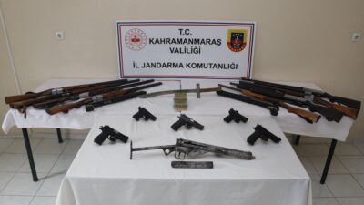 21 ŞÜPHELİNİN İKAMETLERİNDE YAPILAN ARAMADA BİRÇOK MÜHİMMAT ELE GEÇİRİLDİ