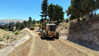 5 kilometrelik arterde bakım onarım çalışması başlatıldı.