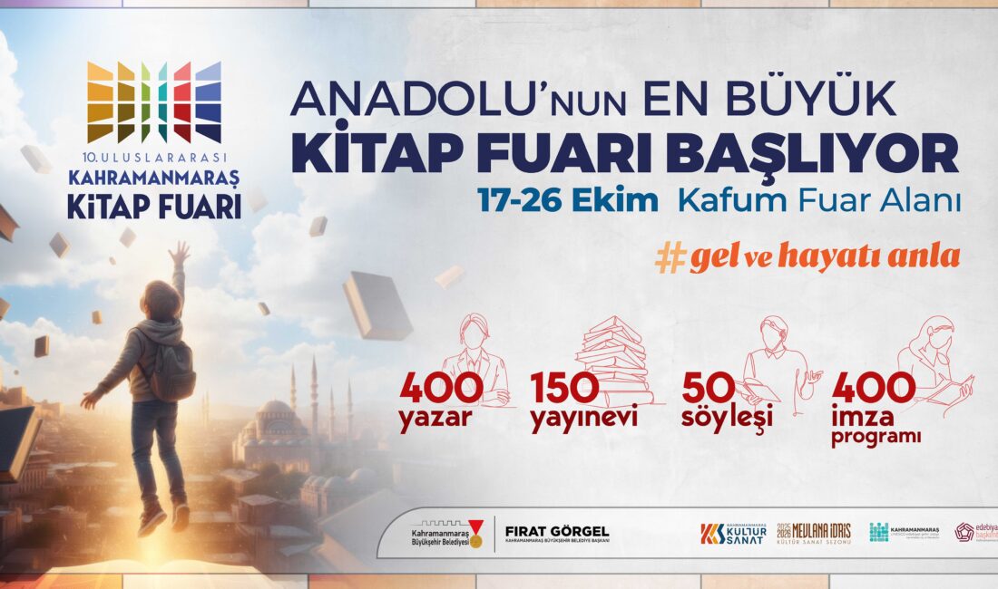 Uluslararası Kahramanmaraş Kitap Fuarı; 400 yazar, 150 yayınevi, 50 söyleşi