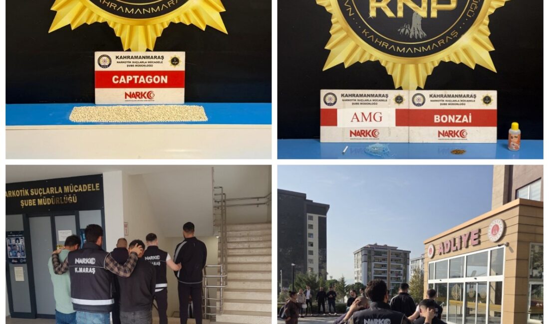 Kahramanmaraş Narkotik Suçlarla Mücadele Şube Müdürlüğünce uyuşturucu madde ticaretinin önlenmesine