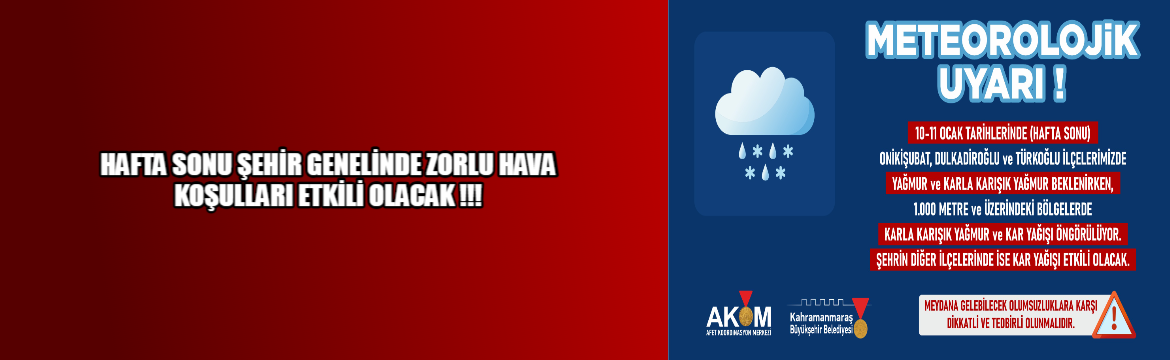 Kahramanmaraş Büyükşehir Belediyesi Afet Koordinasyon