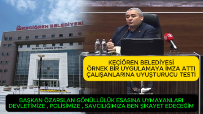Ankara Keçiören Belediyesi geçtiğimiz günlerde örnek teşkil eden bir uygulamaya
