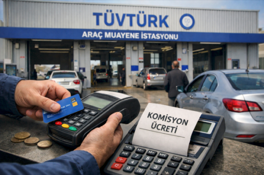 Araç muayenesi için TÜVTÜRK istasyonlarına giden sürücüler, kredi kartı ile