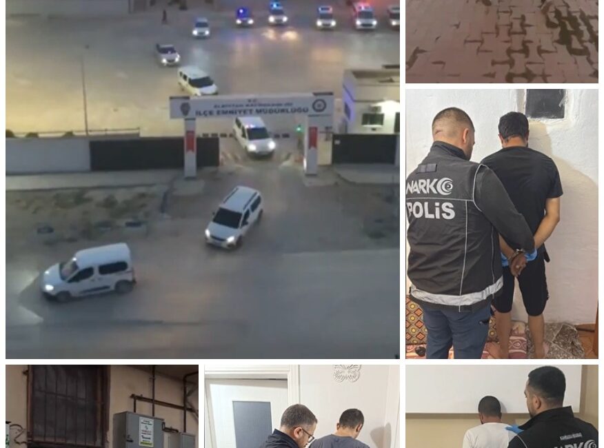 Kahramanmaraş Elbistan Cumhuriyet Başsavcılığı koordinesinde, İl Emniyet Müdürlüğü Narkotik Suçlarla