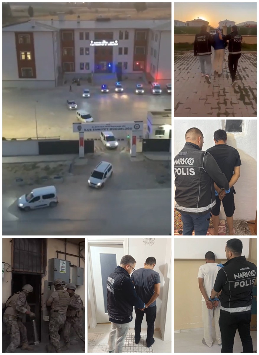 Kahramanmaraş Elbistan Cumhuriyet Başsavcılığı koordinesinde, İl Emniyet Müdürlüğü Narkotik Suçlarla