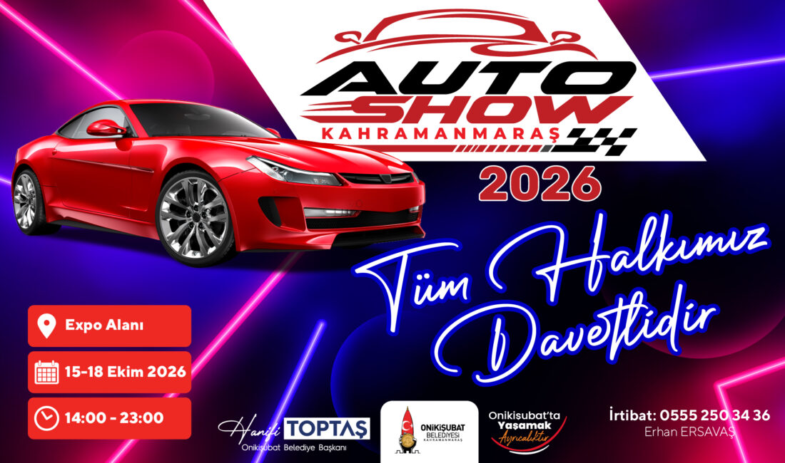 Kahramanmaraş’ta Otomotiv Devleri Buluşuyor: 2. Auto Show Onikişubat 2026 Başlıyor