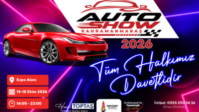 Kahramanmaraş’ta Otomotiv Devleri Buluşuyor: 2. Auto Show Onikişubat 2026 Başlıyor