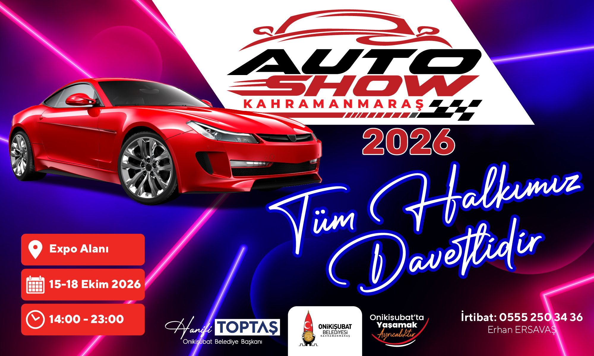 Kahramanmaraş’ta Otomotiv Devleri Buluşuyor: 2. Auto Show Onikişubat 2026 Başlıyor